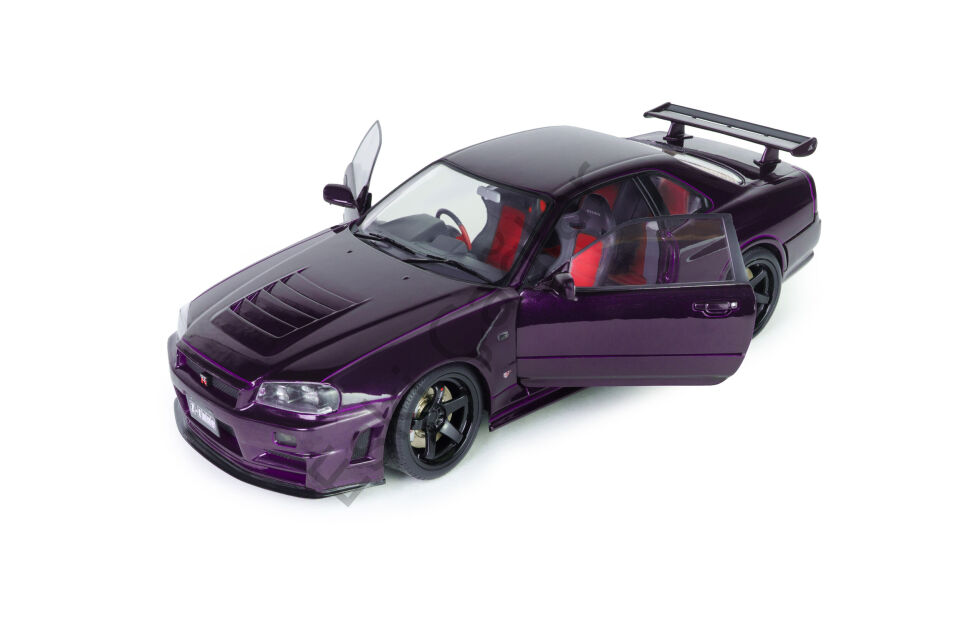 1:18 Solido Nissan Skyline GT-R (BNR34) Z-TUNE Midnight Purple 1999