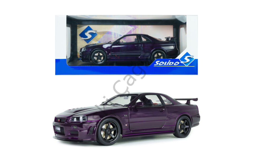 1:18 Solido Nissan Skyline GT-R (BNR34) Z-TUNE Midnight Purple 1999