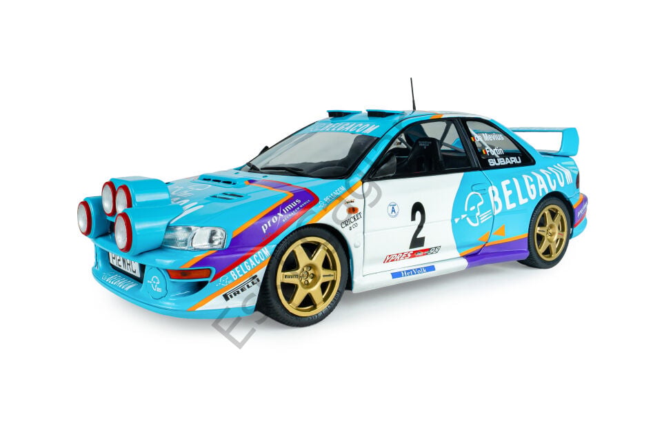 1:18 Solido Subaru Impreza S5 WRC99 – Belgium Ypres Westhoek Rally 1998  #2 G.DE Mevius/J-M.Fortin