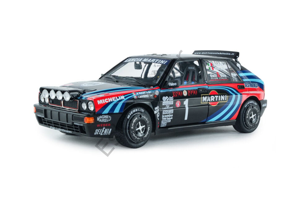 1:18 Solido Lancia Delta HF İntegrale Tribute To Biason Rallye Montecarlo A. Sacco 1990