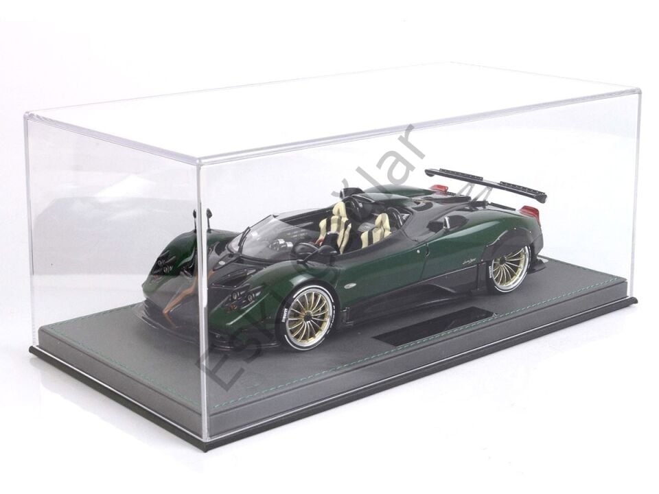 1:18 BBR Models Pagani Zonda HP Barchetta Green Carbon Fiber Recine Model