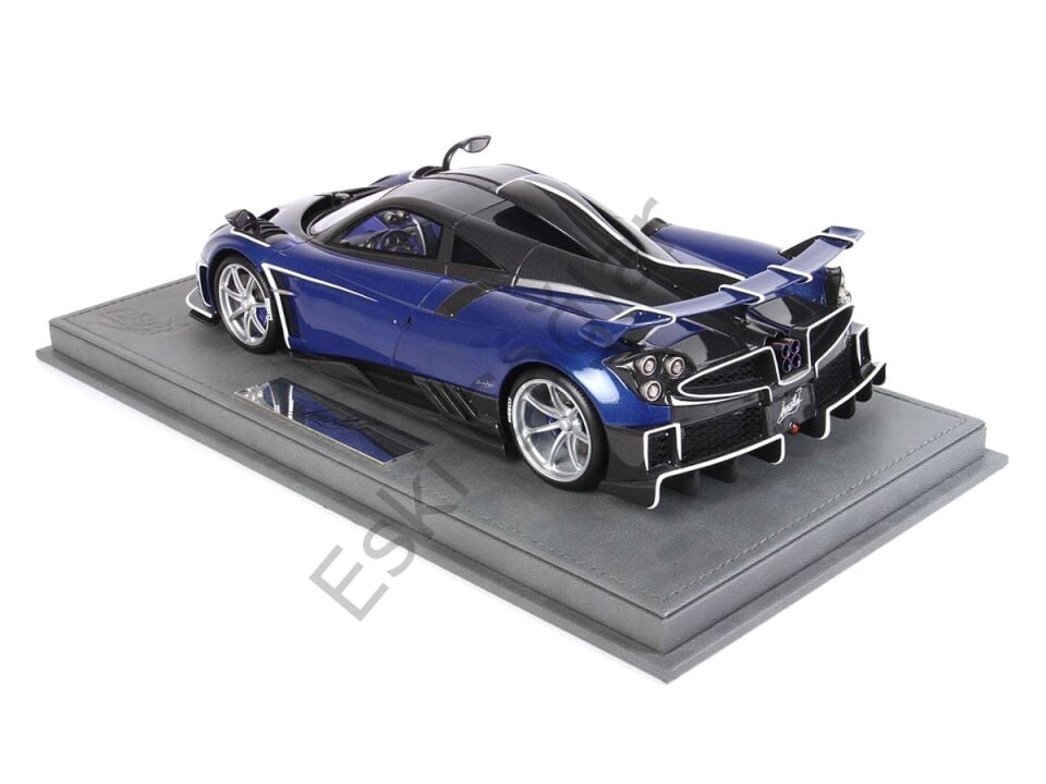 1:18 BBR Models Pagani Imola Blue Carbon Fiber Recine Model