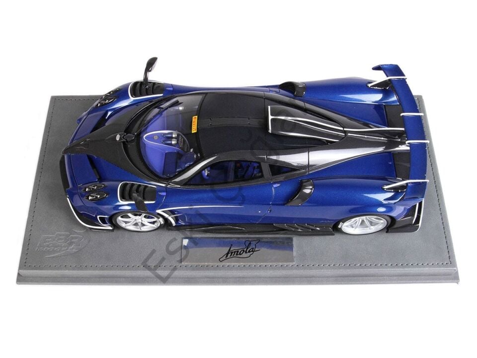 1:18 BBR Models Pagani Imola Blue Carbon Fiber Recine Model