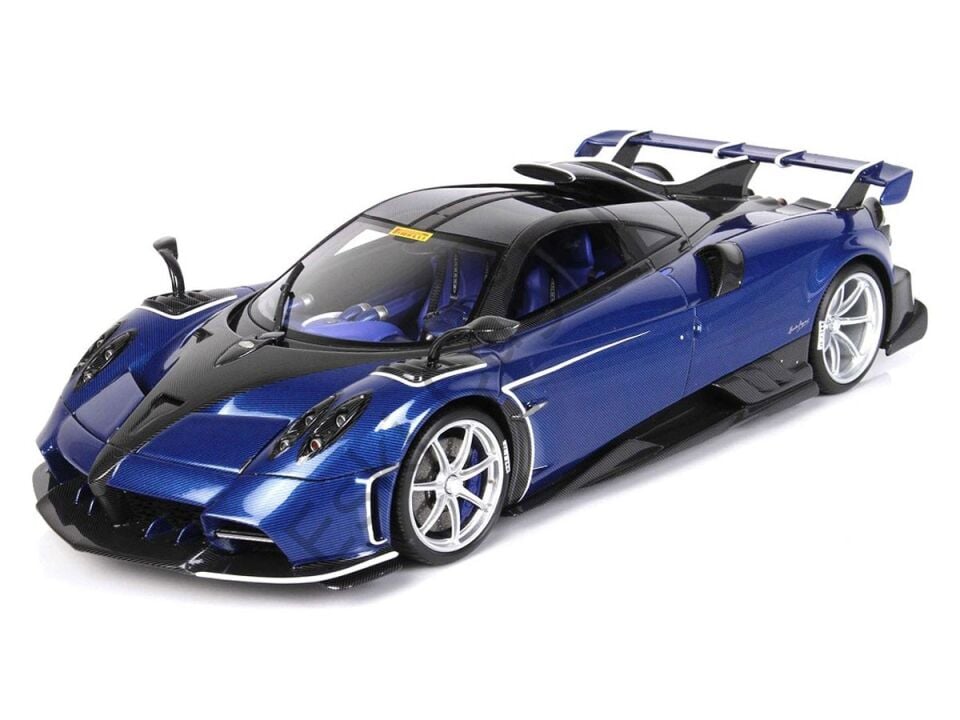 1:18 BBR Models Pagani Imola Blue Carbon Fiber Recine Model
