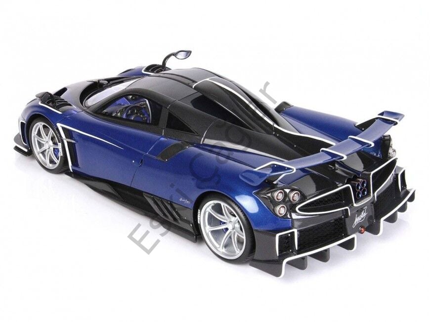 1:18 BBR Models Pagani Imola Blue Carbon Fiber Recine Model