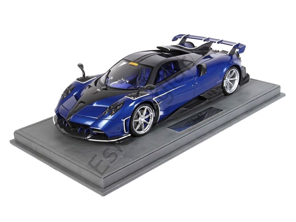 1:18 BBR Models Pagani Imola Blue Carbon Fiber Recine Model