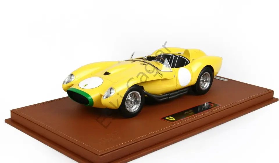 1:18 BBR 1957 Ferrari 250 Testarossa Giallo Yellow with White Dots Resin Model 100 Limits  Ön Sipariş