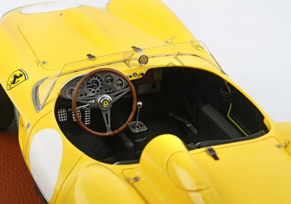 1:18 BBR 1957 Ferrari 250 Testarossa Giallo Yellow with White Dots Resin Model 100 Limits  Ön Sipariş