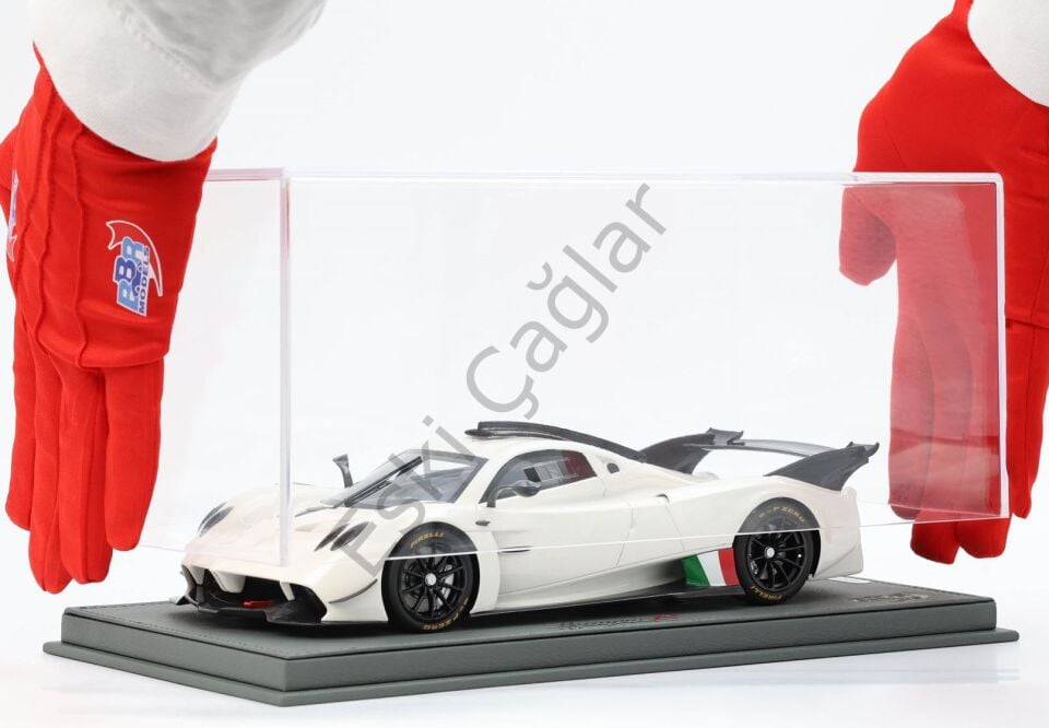 1:18 BBR Model Pagani Huayra R (White) Car Model Limited 100 Recine Model